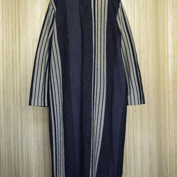 45rpm Button-up Blue Long Sleeve with Collar Dress - Picture 3 of 4